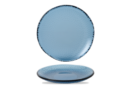 Isla Ocean Blue Organic Glass Plate